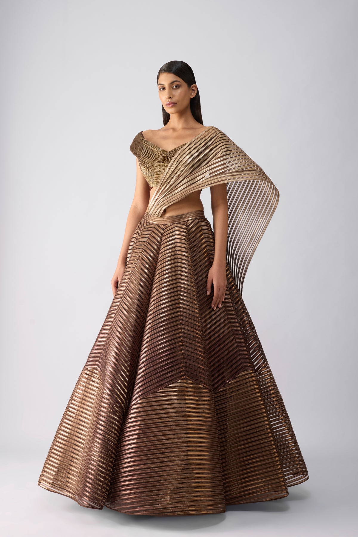 Metallic Ombre Skirt And Top