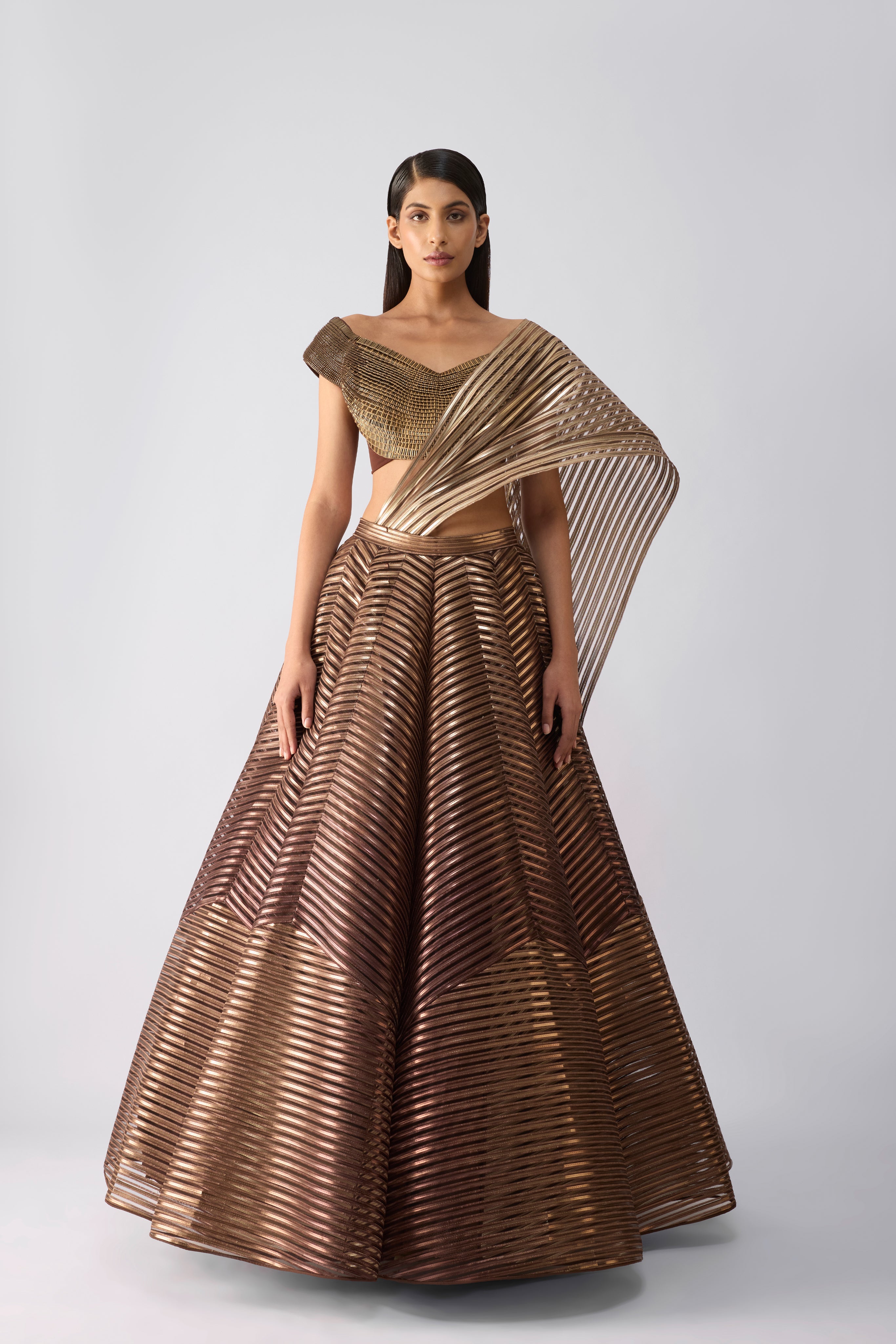 Metallic Ombre Skirt And Top