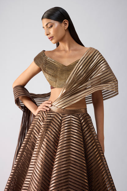 Metallic Ombre Skirt And Top
