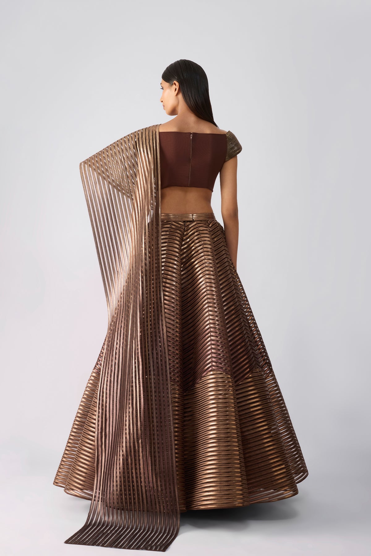 Metallic Ombre Skirt And Top