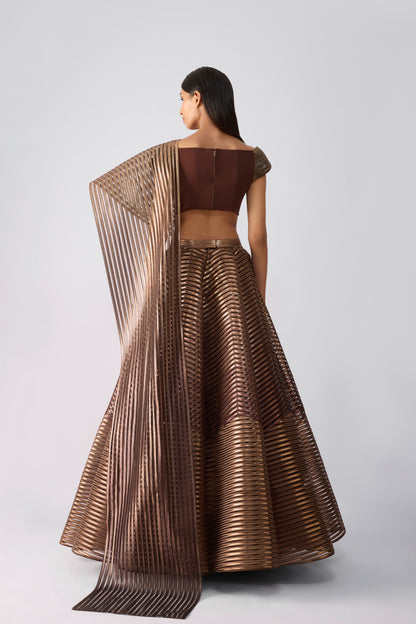 Metallic Ombre Skirt And Top