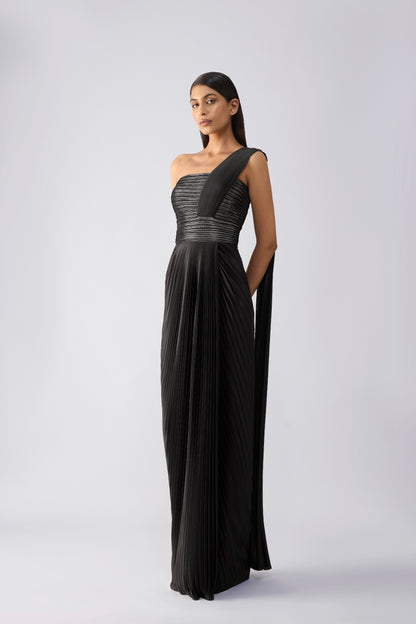 Metallic Corded Saree