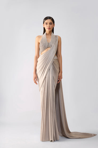Moulded Crystalvein Saree