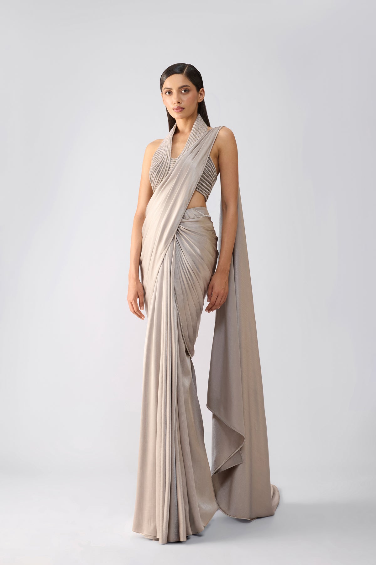 Moulded Crystalvein Saree