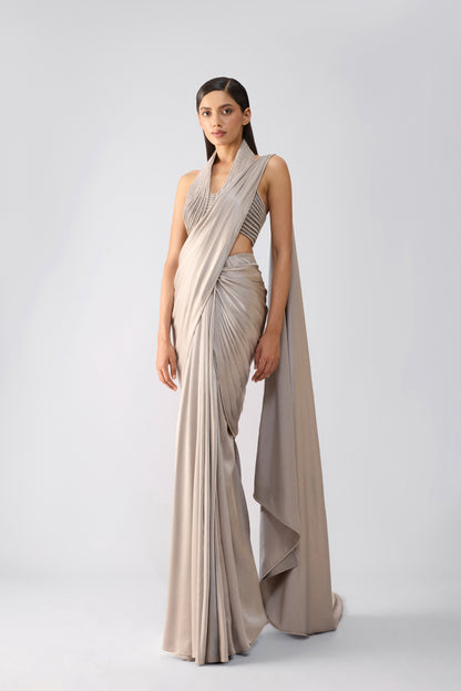 Moulded Crystalvein Saree