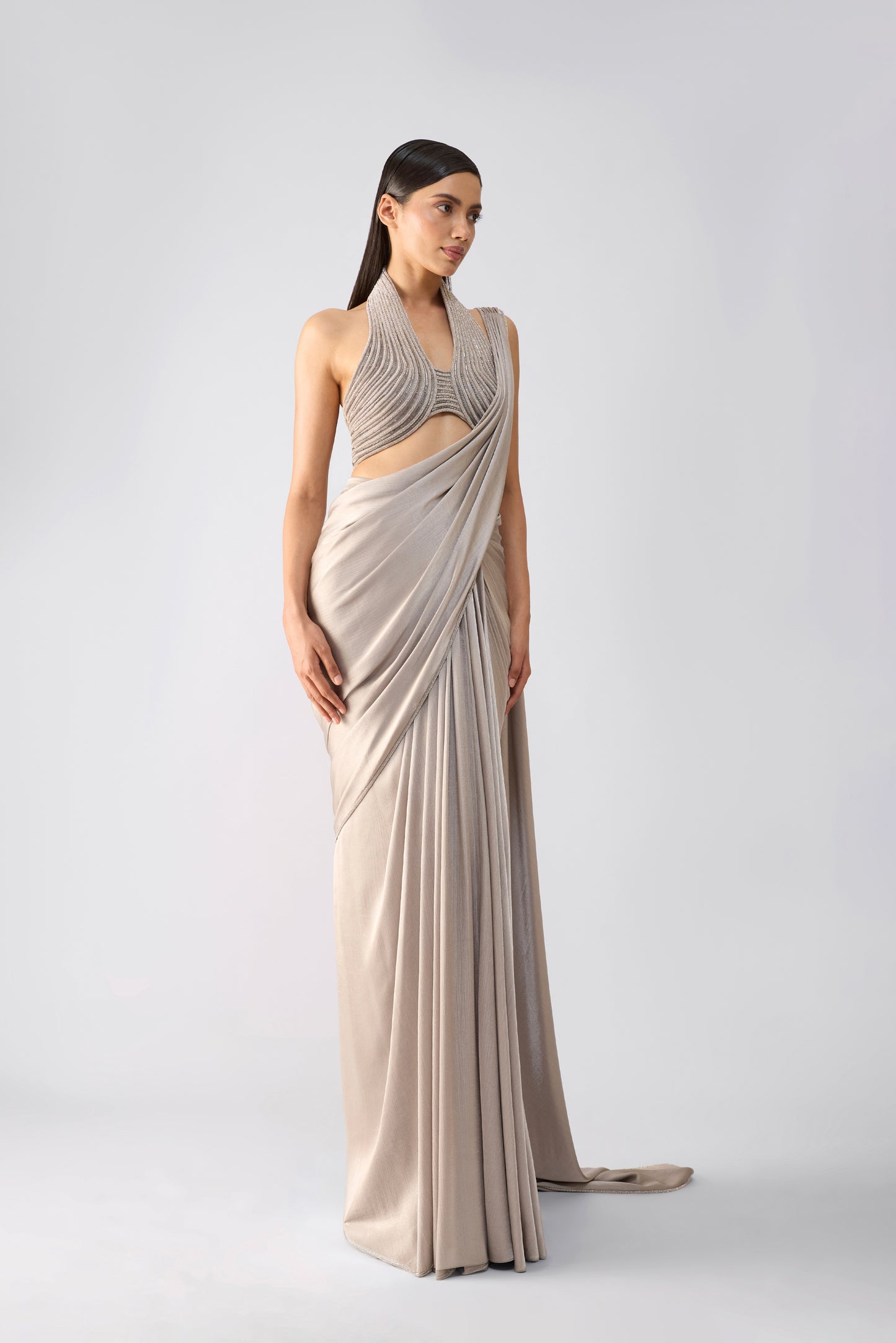 Moulded Crystalvein Saree