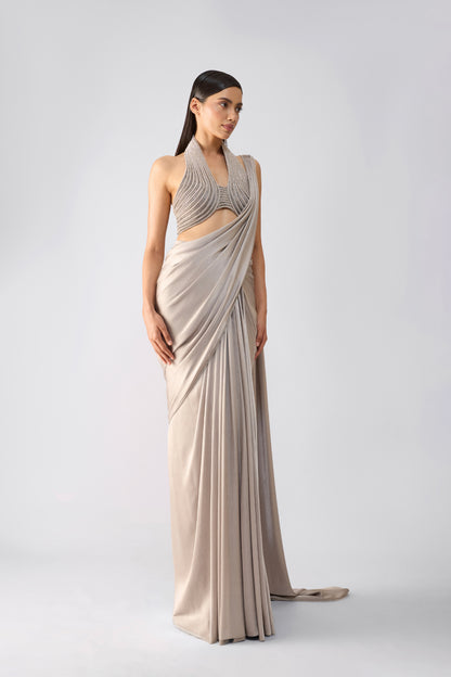Moulded Crystalvein Saree