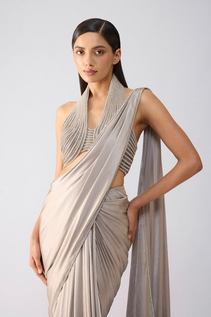 Moulded Crystalvein Saree
