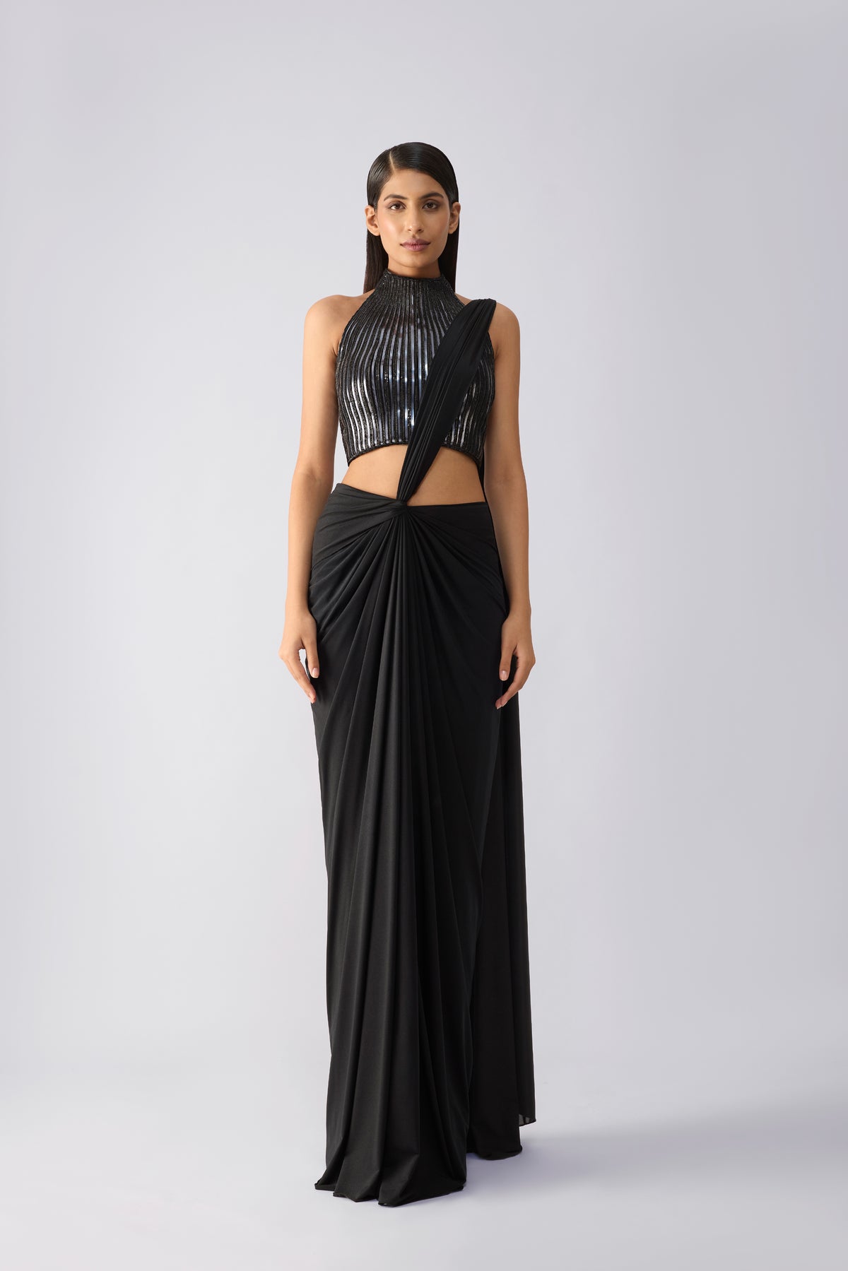 Metallic Corded Saree