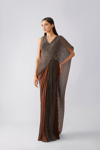 Moulded Crystalvein Saree