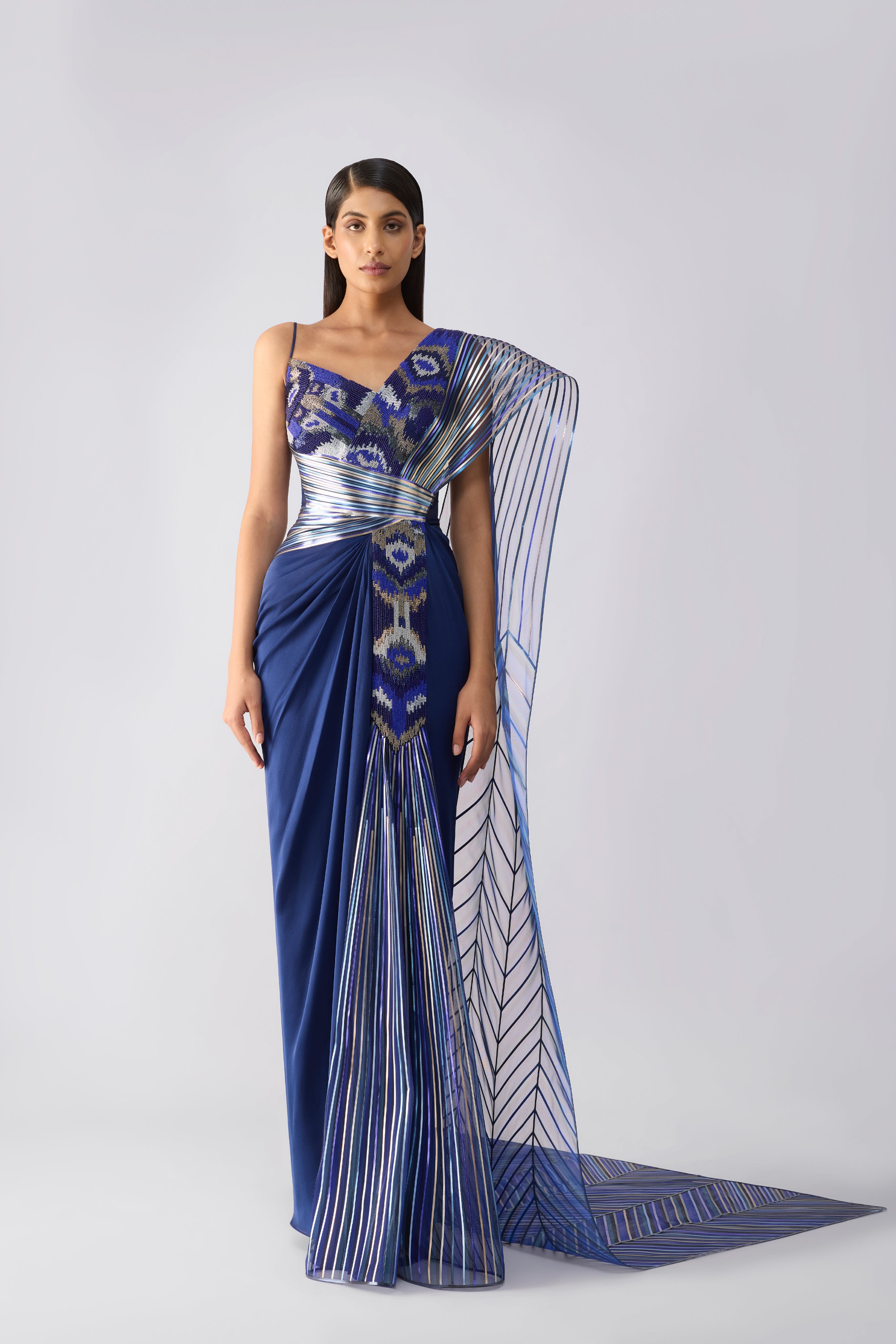 Metallic Supersonic Draped Saree