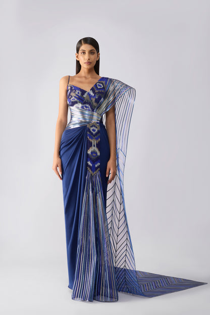 Metallic Supersonic Draped Saree