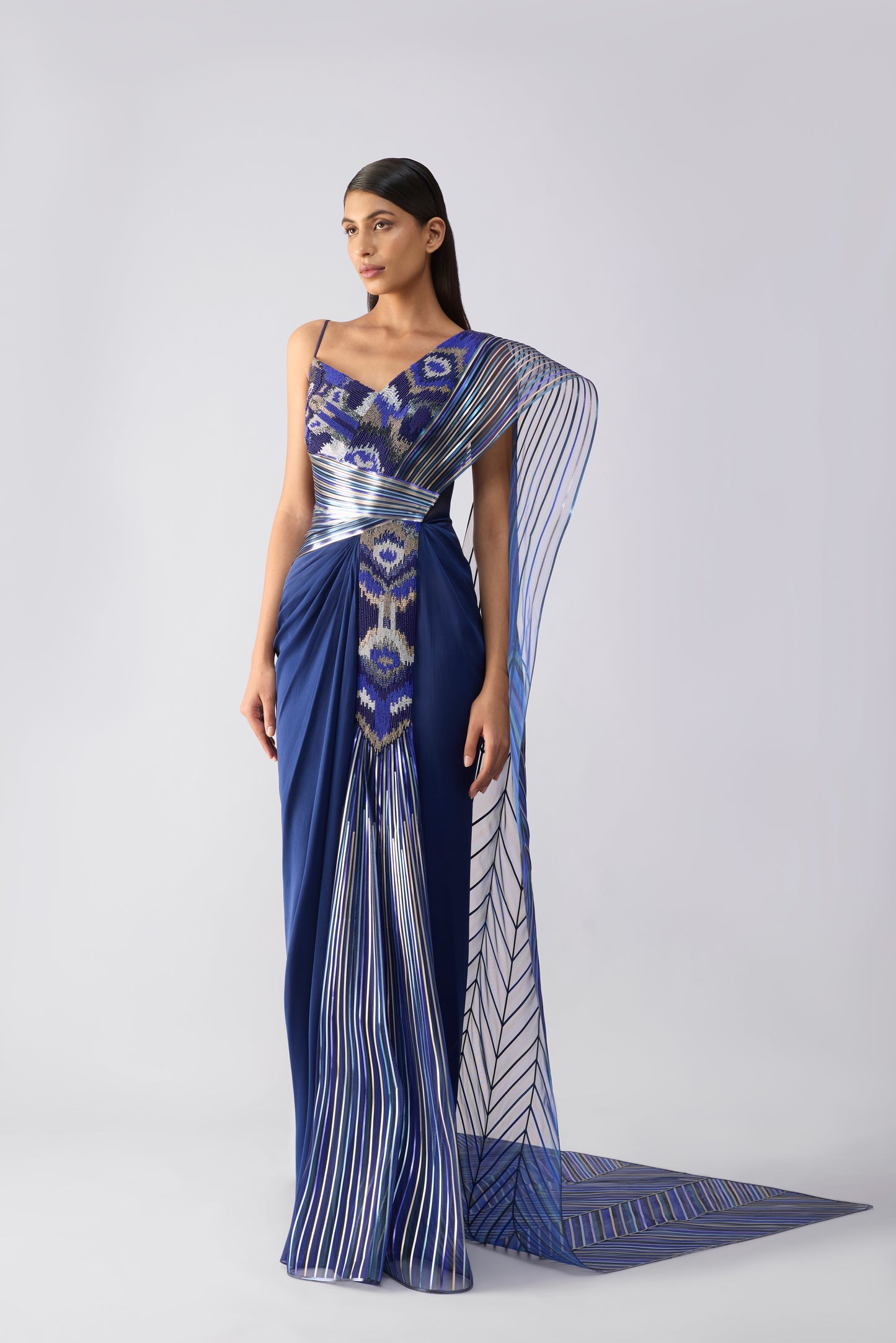 Metallic Supersonic Draped Saree