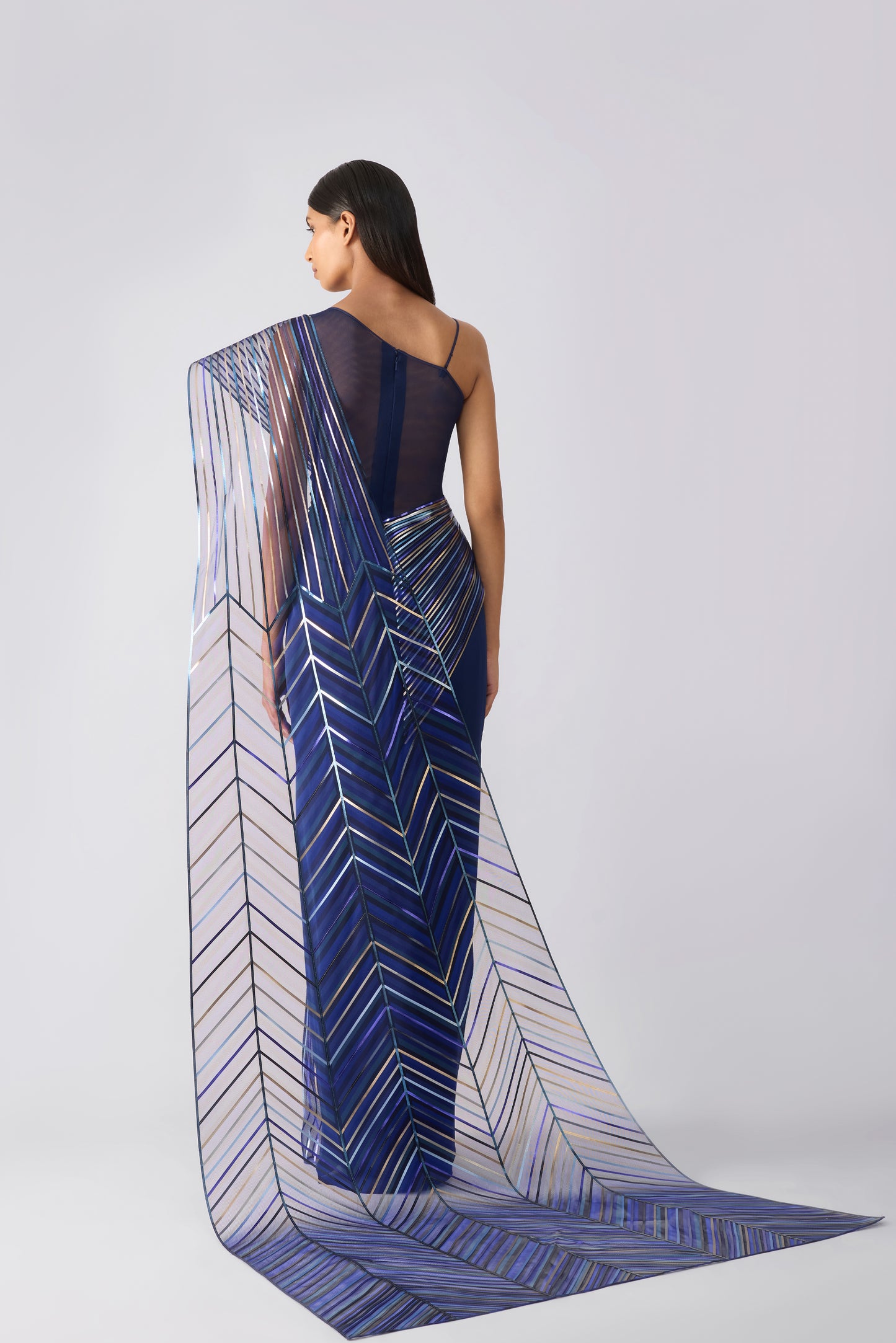 Metallic Supersonic Draped Saree