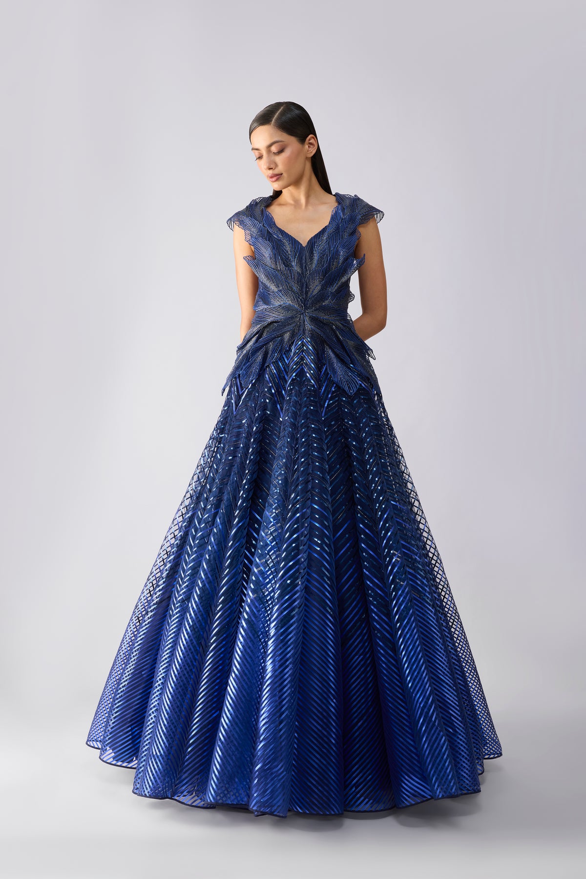 Moulded Metallic 3D Gown