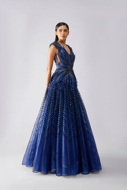 Moulded Metallic 3D Gown