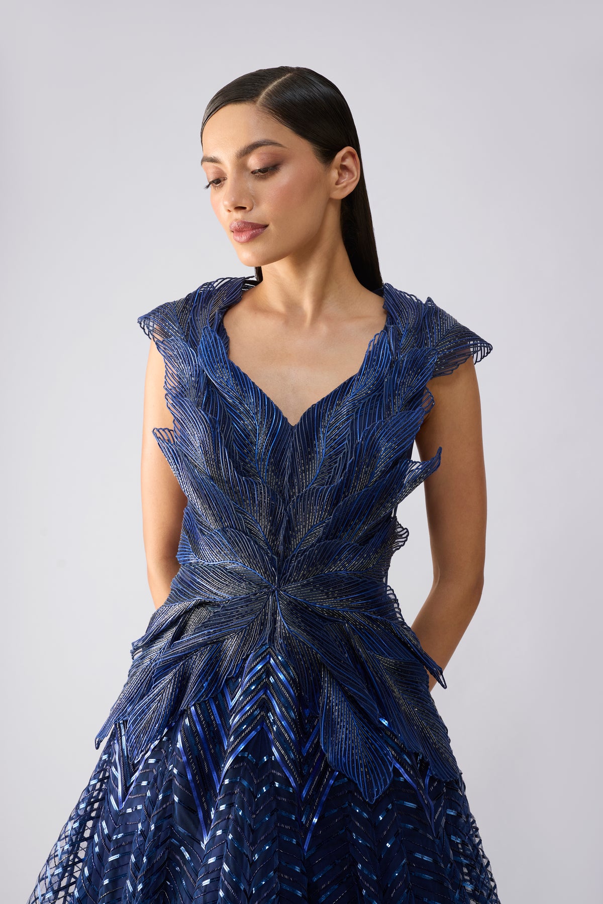 Moulded Metallic 3D Gown