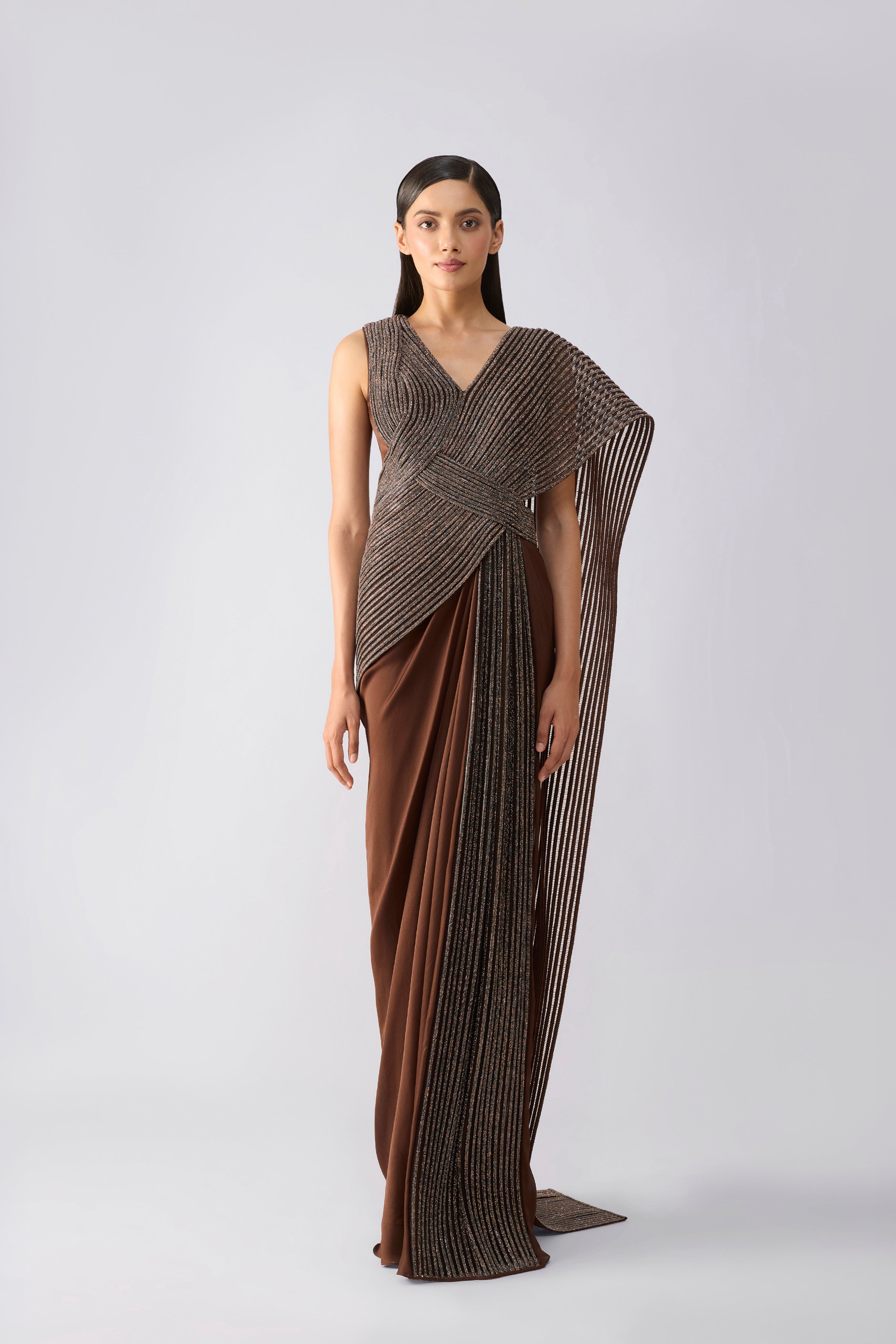 Moulded Crystalvein Saree