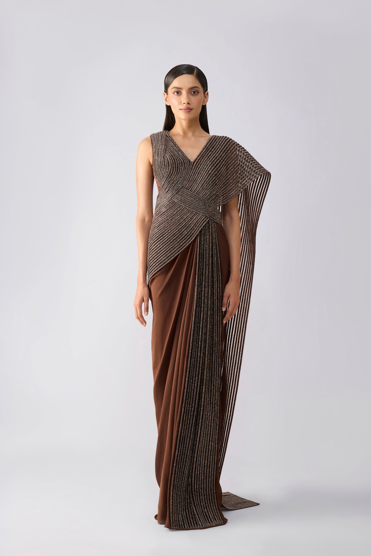 Moulded Crystalvein Saree