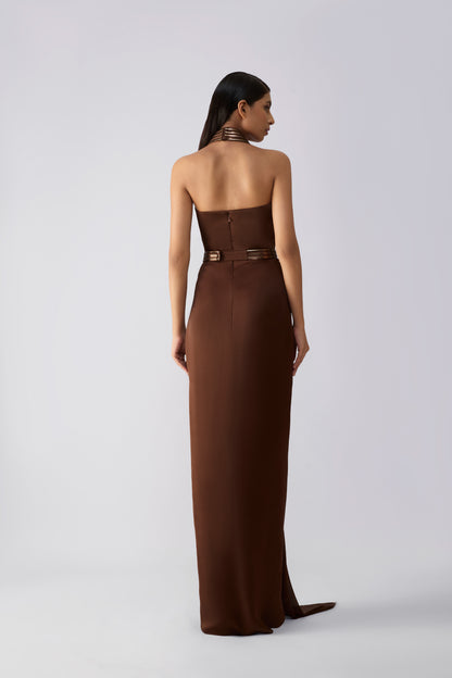 Metallic Micro Pleated Dress