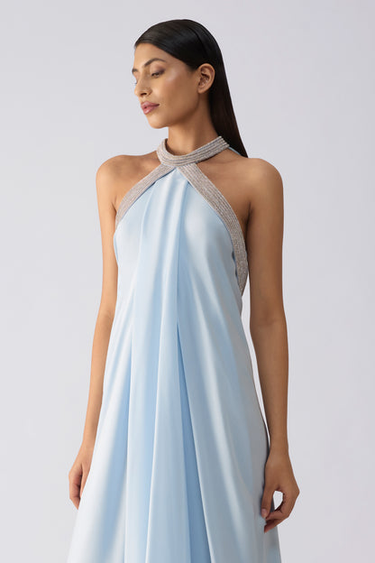 Crystalvein Halter Fluid Dress