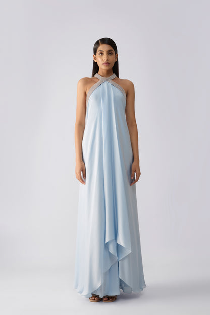 Crystalvein Halter Fluid Dress