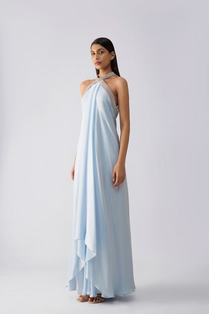 Crystalvein Halter Fluid Dress