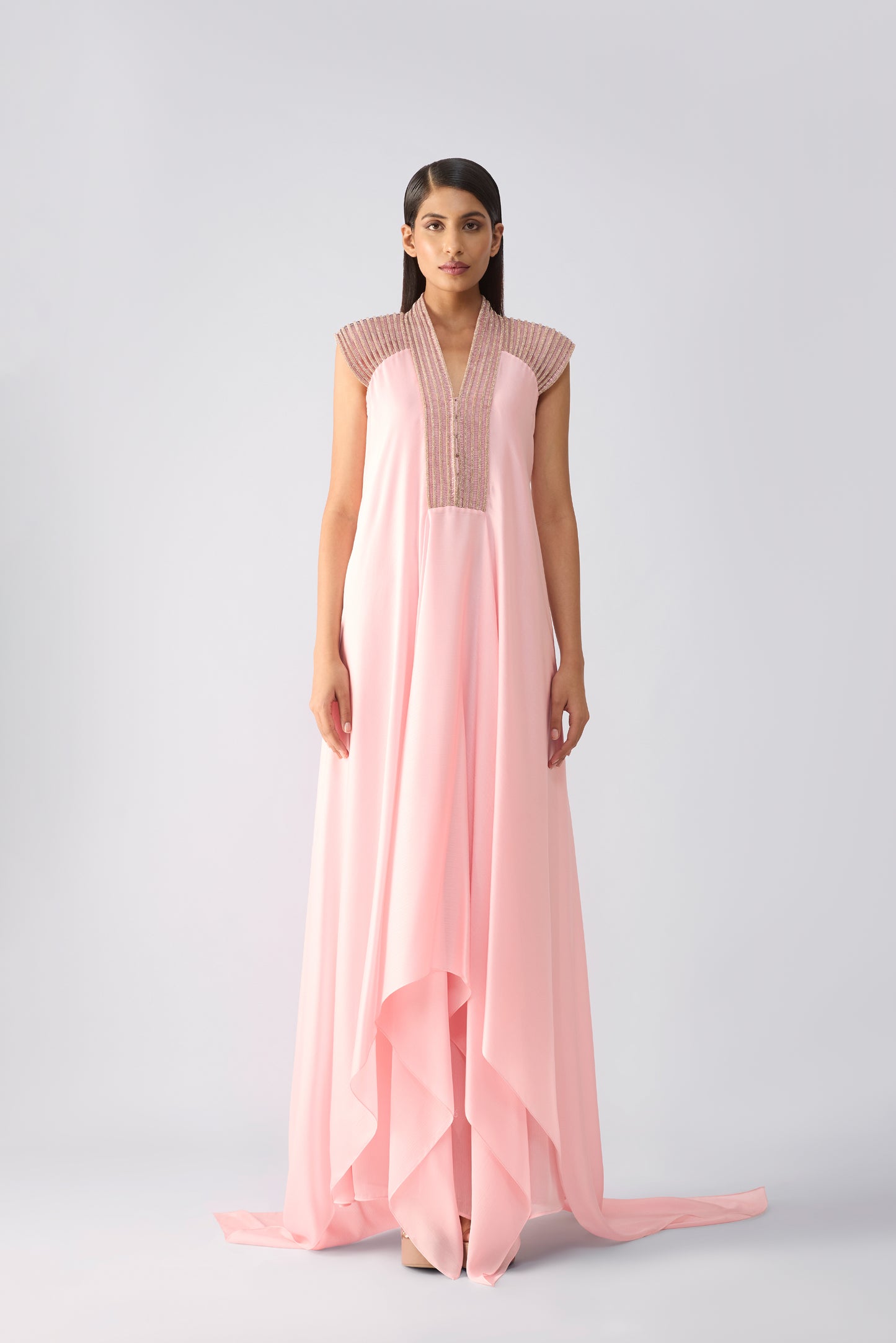 Crystalvein Paneled Dress