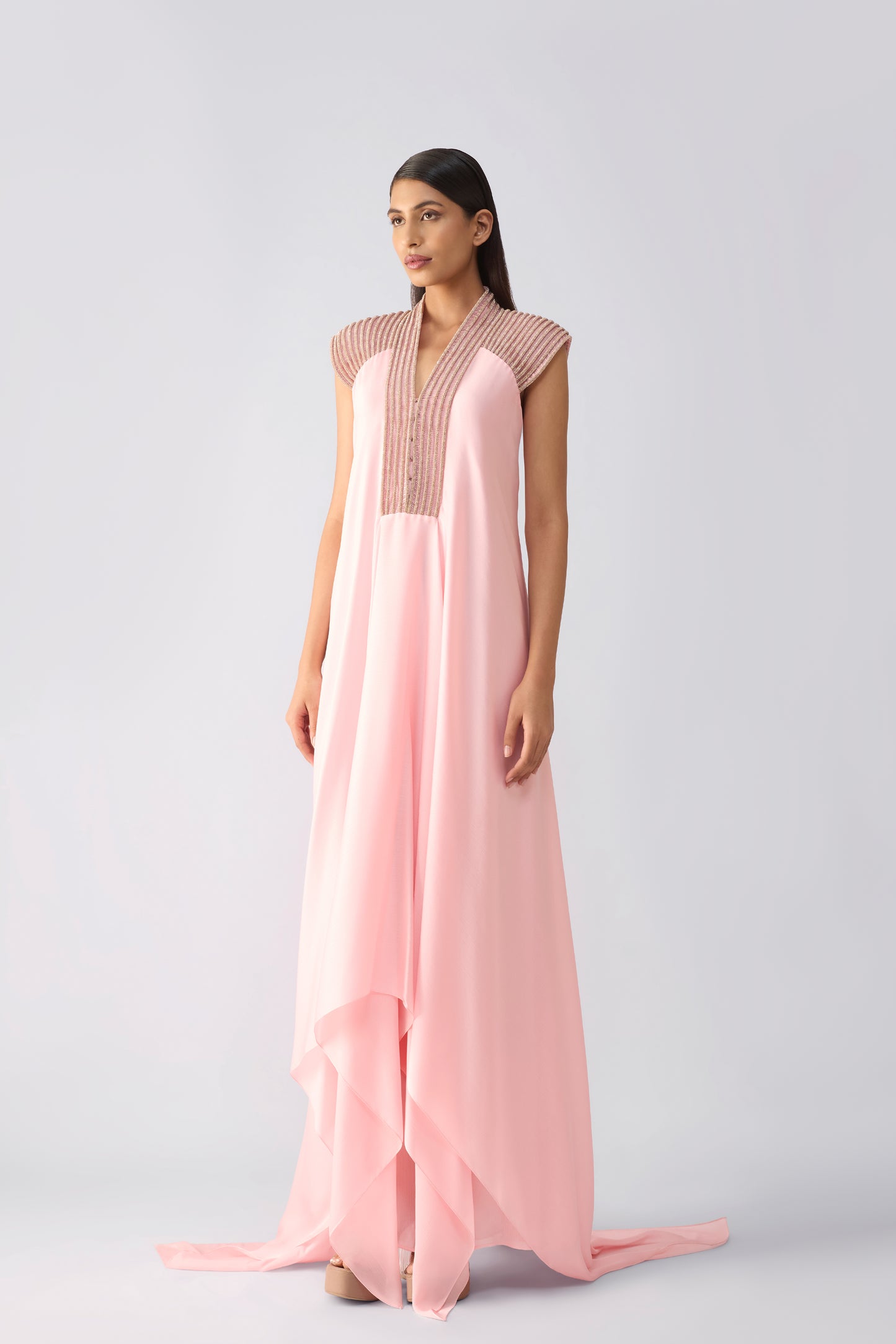 Crystalvein Paneled Dress