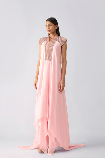 Crystalvein Paneled Dress