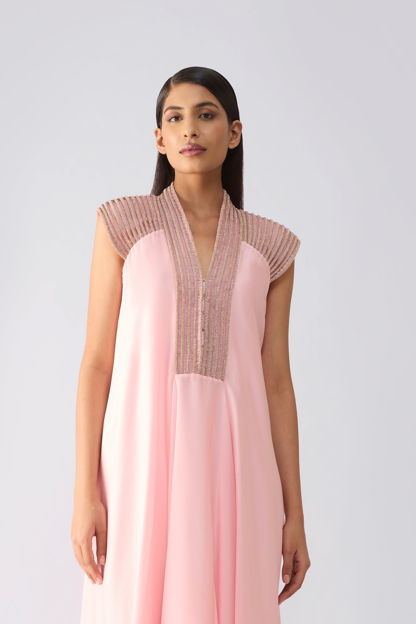 Crystalvein Paneled Dress