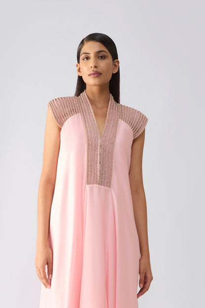 Crystalvein Paneled Dress