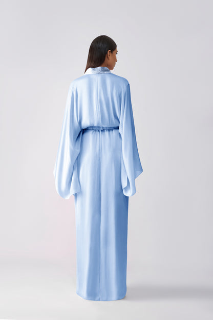 Metallic Micro Pleated Layered Dress