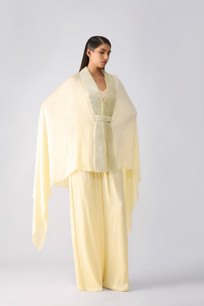Metallic Structured Cape Set