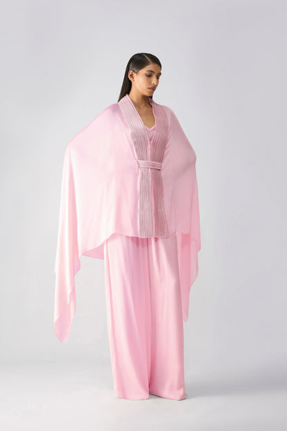 Metallic Structured Cape Set