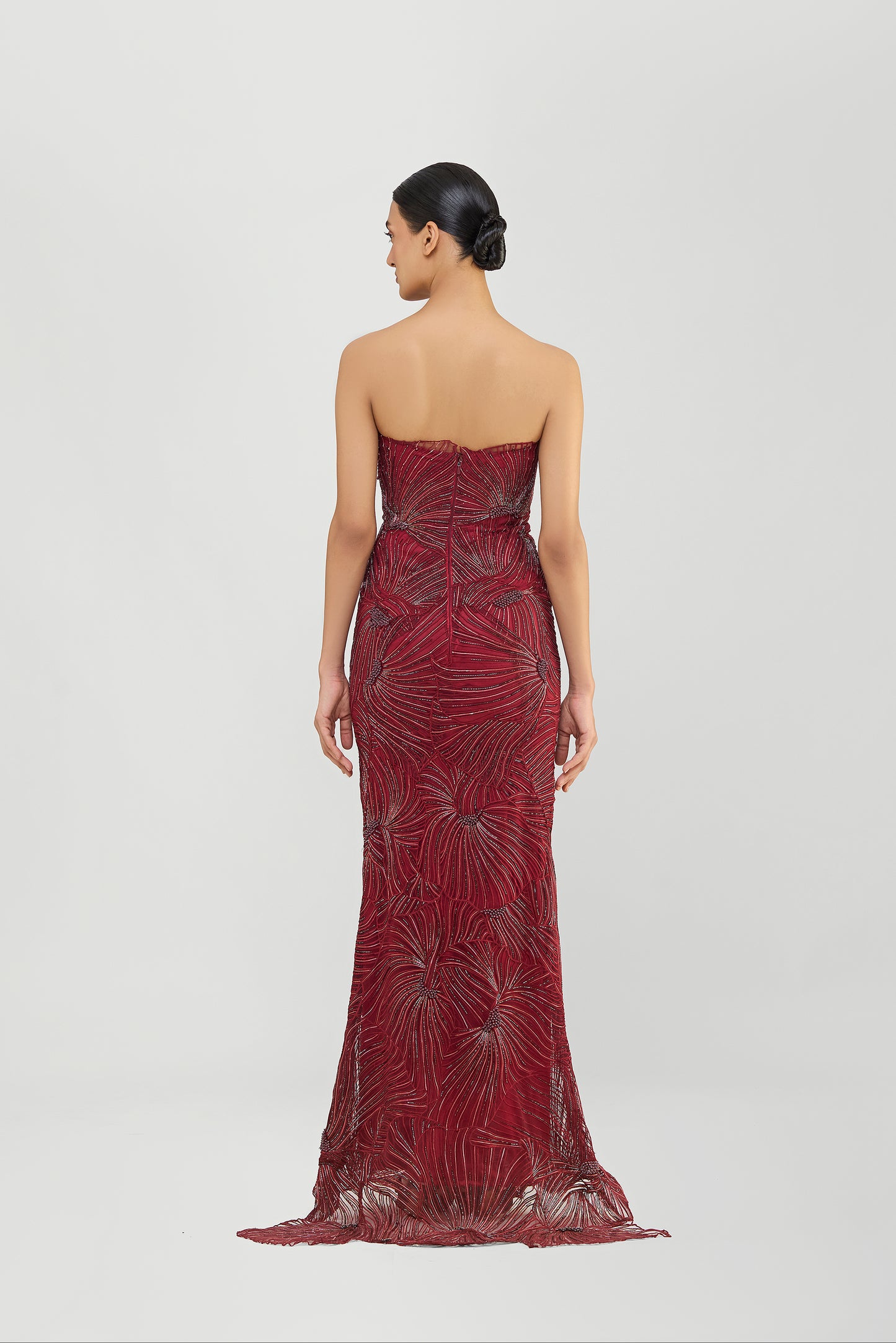 Corded Coral Gown