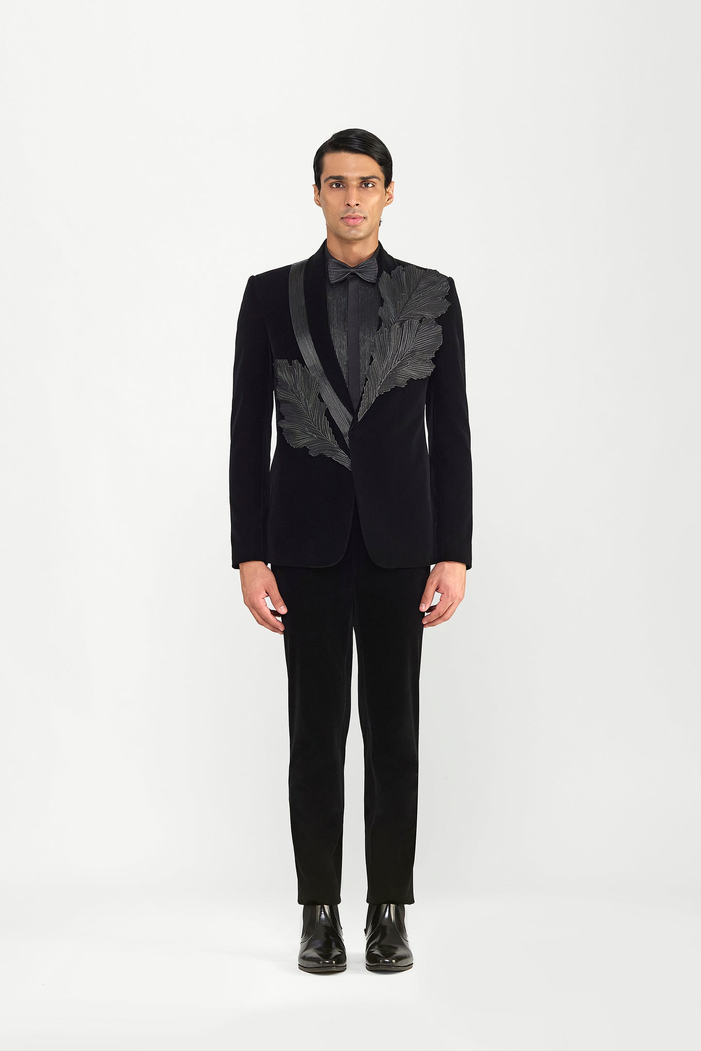 Corded Tuxedo Set In Velvette