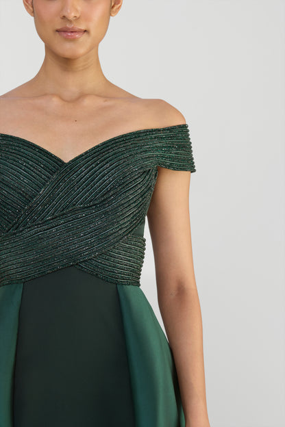 Structured Off The Shoulder Gown