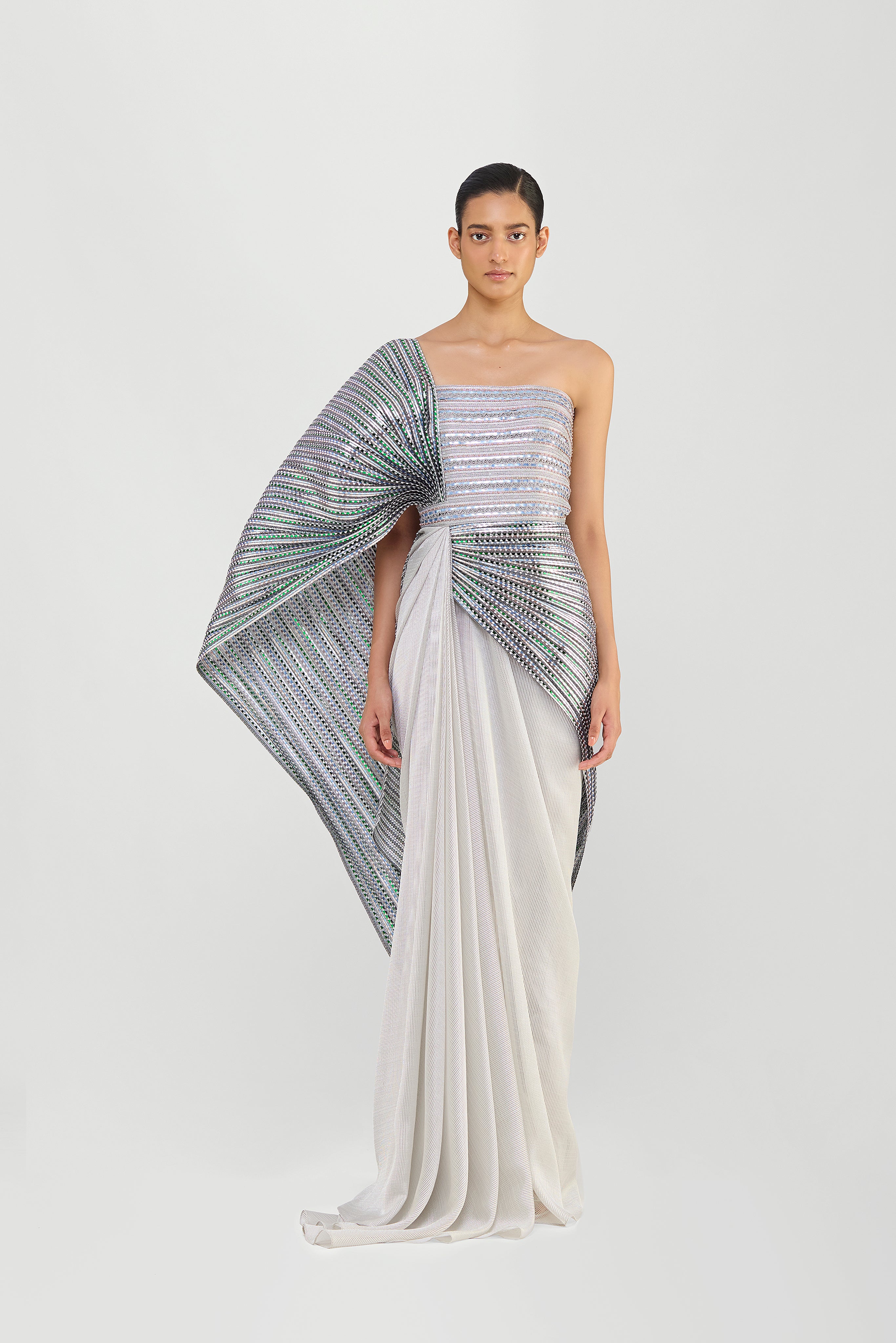 Metallic Hand-Woven Saree