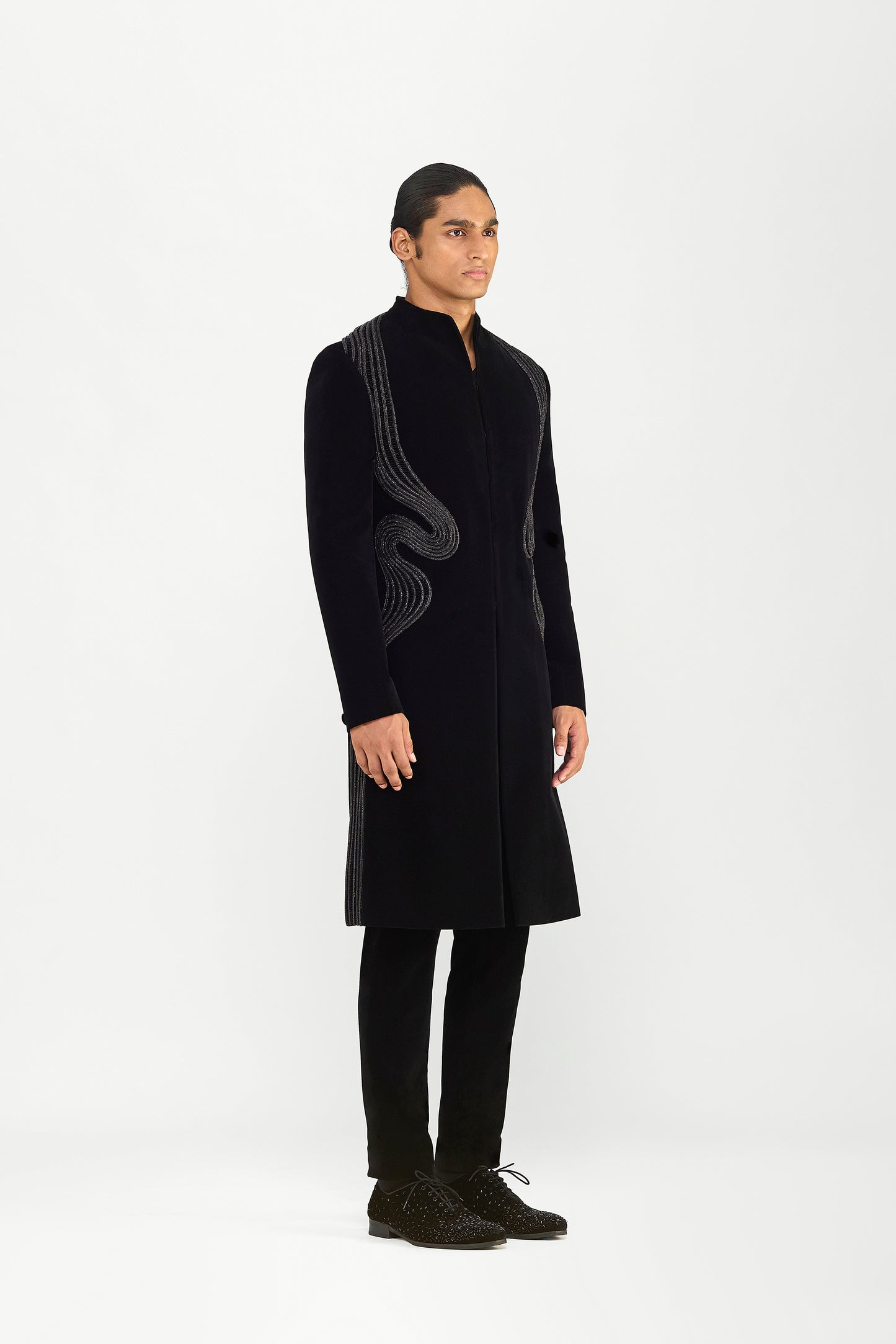 Crystalvein Long Jacket In Velvette