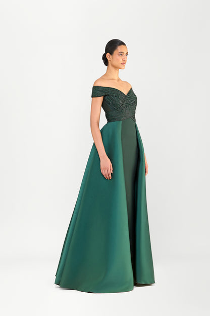 Structured Off The Shoulder Gown