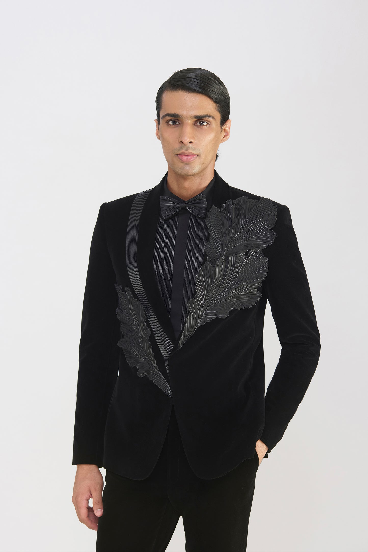Corded Tuxedo Set In Velvette