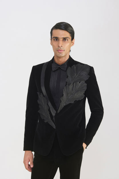 Corded Tuxedo Set In Velvette