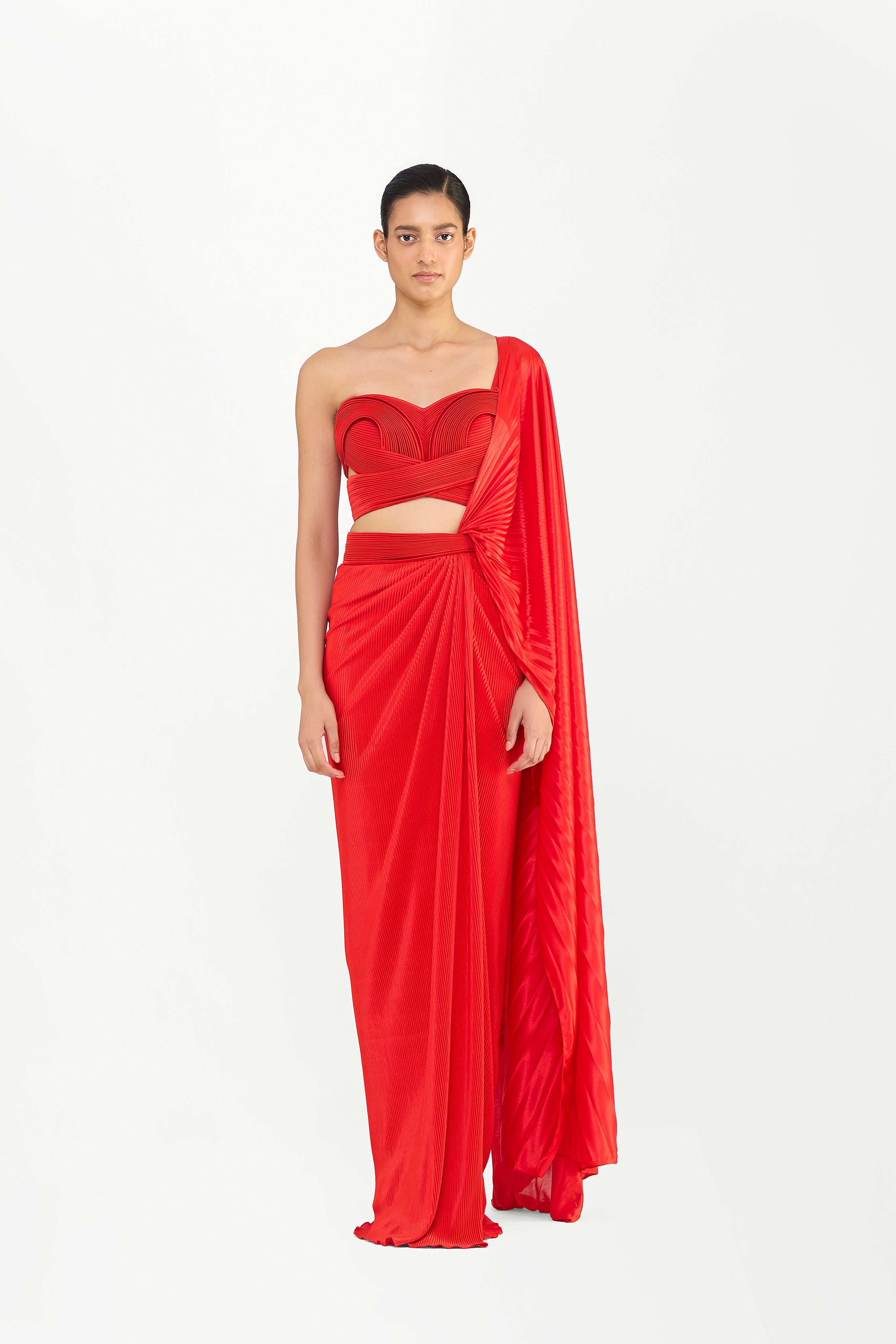 Moulded Plissé Saree