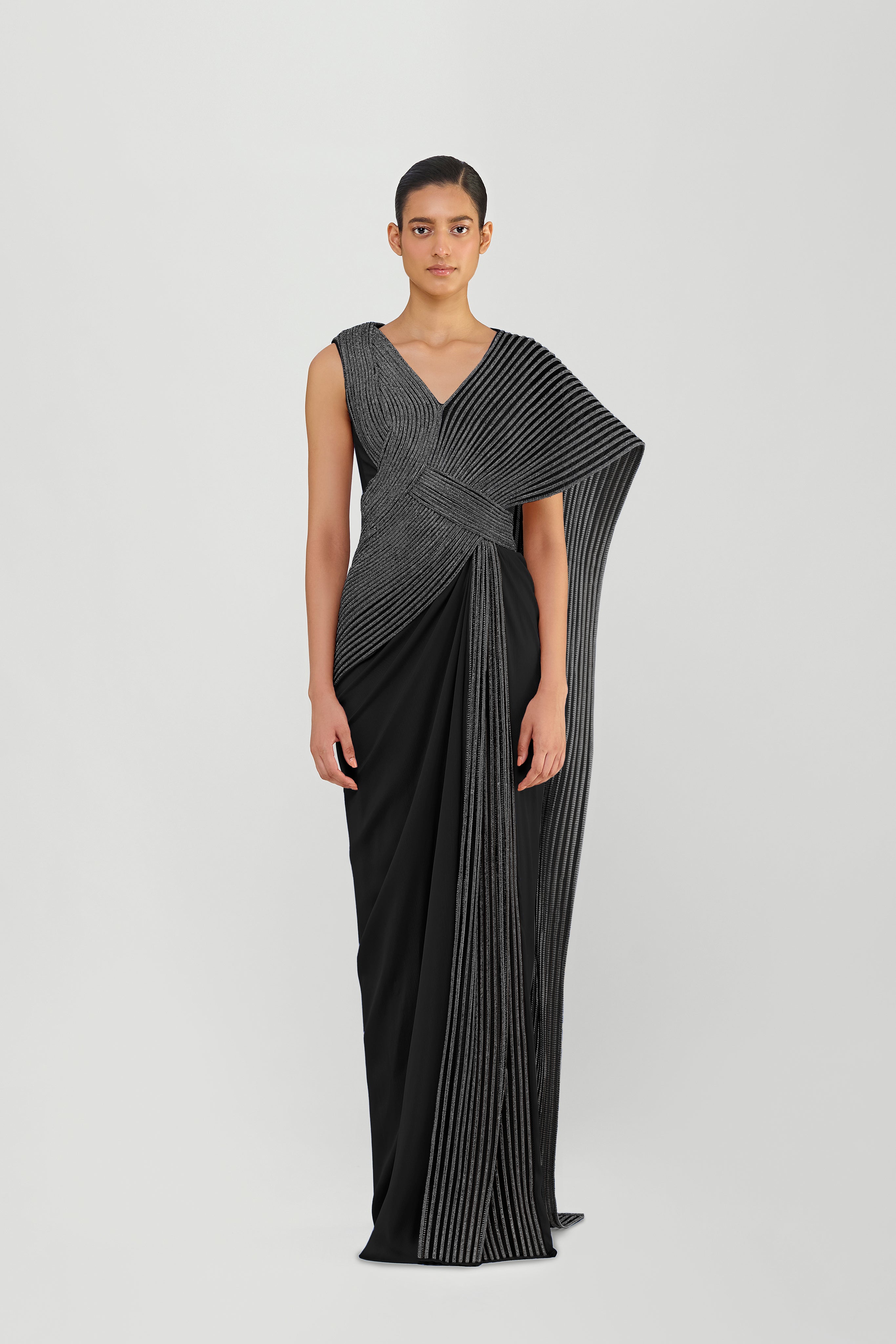 Moulded Crystalvein Saree