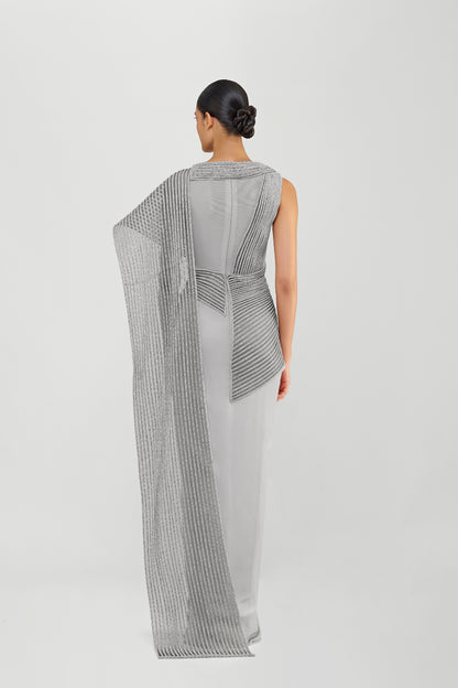 Moulded Crystalvein Saree