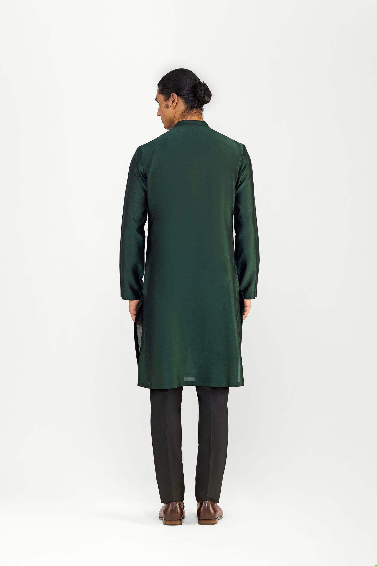 Corded Chanderi Silk Kurta Set