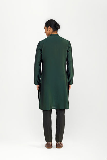 Corded Chanderi Silk Kurta Set