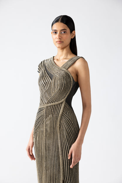 Moulded Crystalvein Gown