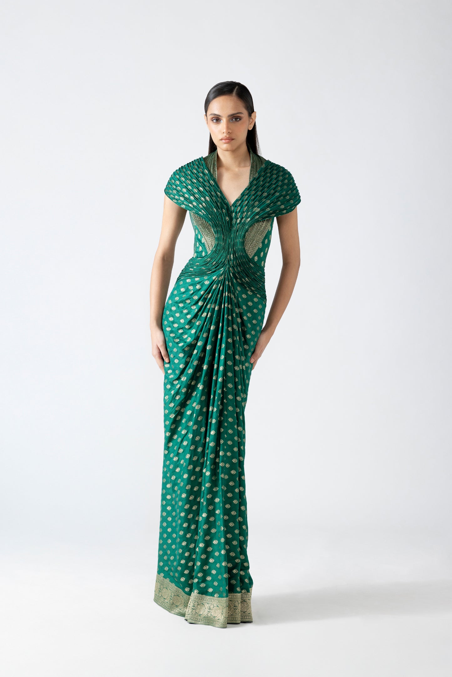 Moulded Vintage Banarsi Gown